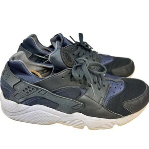 Nike Air Huarache Metallic Blue Hematite Sneakers Men's 12.5 704830-009‎